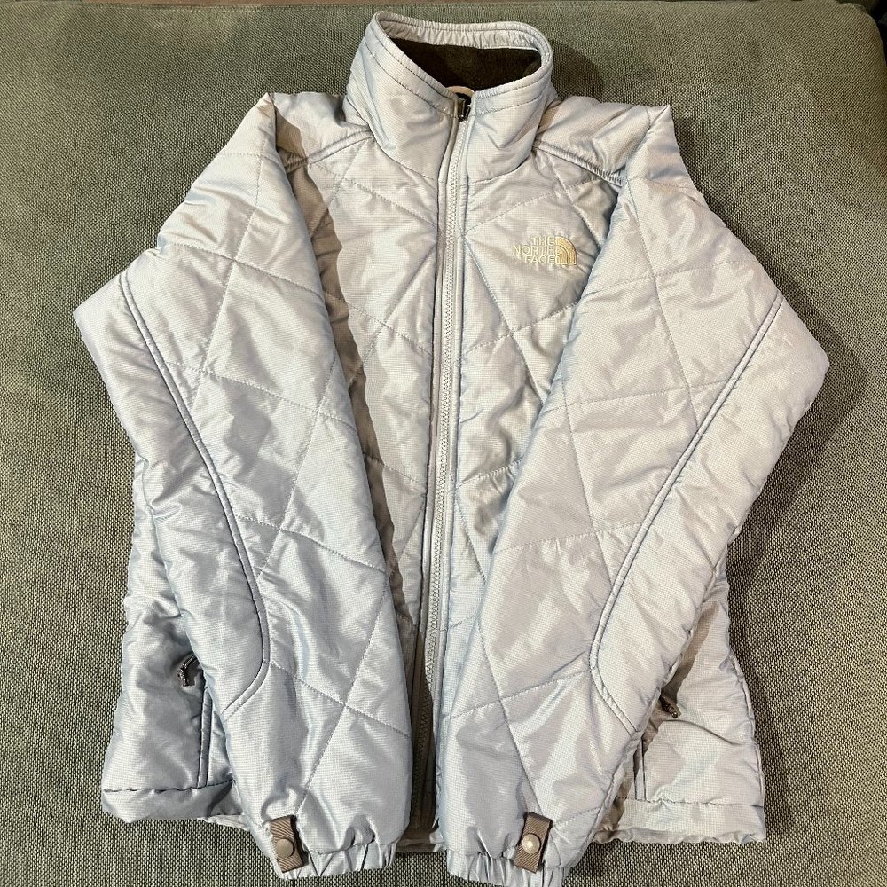 The North Face Diamond Quilted Sky Blue Puffer Jacket M